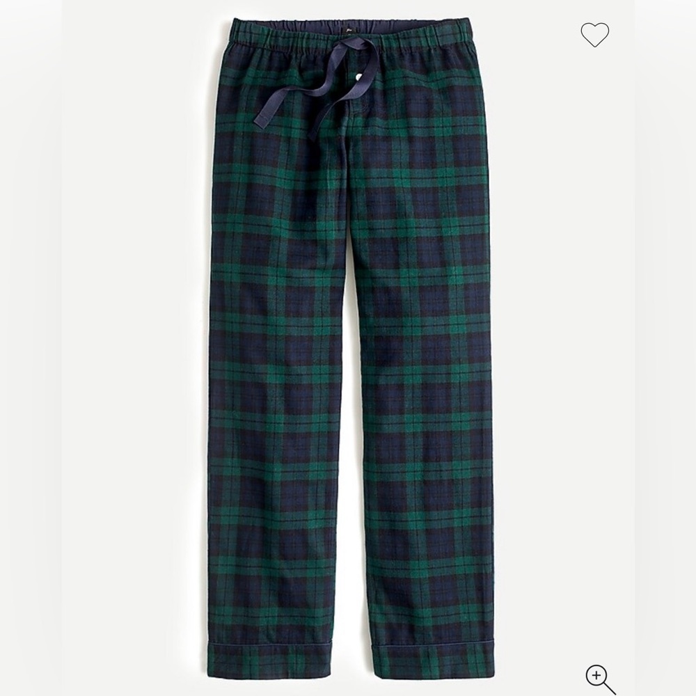 J.Crew Vintage pajama pant in flannel Black Watch tartan